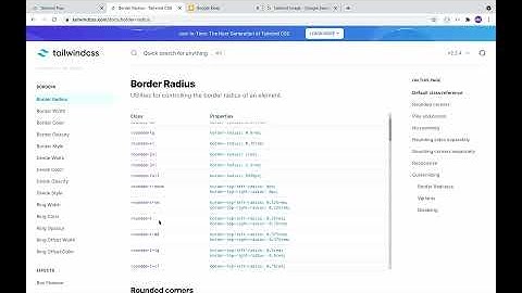 Tailwind CSS - Border classes to control the radius, width, color, style and opacity