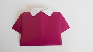 картинка: 👔 Рубашка оригами, вариант № 1 👚 shirt origami