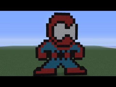 Minecraft Pixel Art: Spiderman Tutorial - YouTube