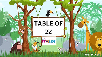 22x1=22 Multiplication | Table of Twenty-two (22) | Tables Song Multiplication |  | BTTV KIDS