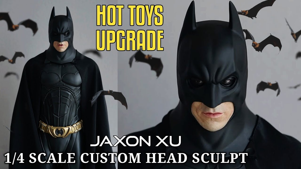 HOT TOYS QUARTER SCALE UPGRADE BATMAN BEGINS HEAD SCULPT BY JAXON
