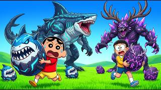 Shinchan & Nobita STOLE the SHARK KAIJU & WENDIGO EGGS! 😱 screenshot 2