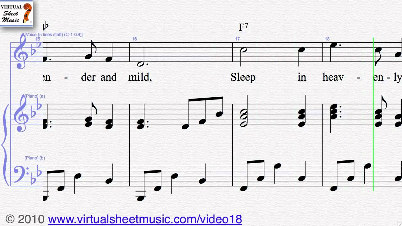 Silent Night voice and piano Sheet Music - Video Score ...