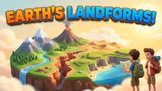 Types of Earth's Landforms! 🏔️ Geology, Constructive & Destructive Forces for Students!