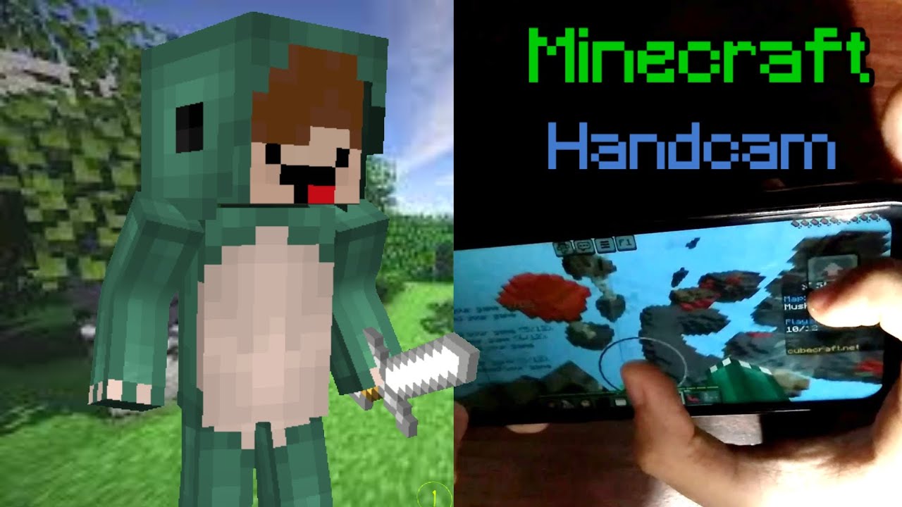 Minecraft Skywars Con HANDCAM | Minecraft pe - YouTube