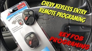 How To Program keyless Entry remote for GM \/ Chevrolet \/ GMC 1998-2006