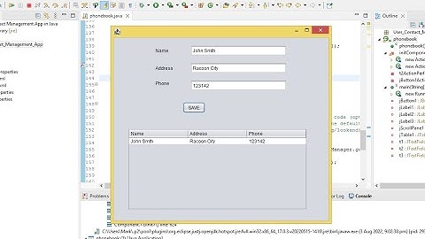 Simple User Contact Management App in Java