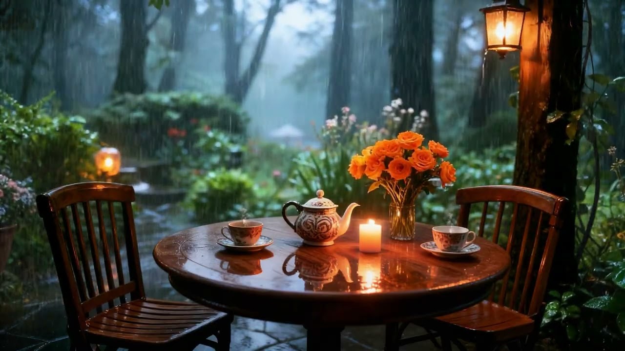 The soothing sound of rain is the music played by nature, Helps relax and sleeping