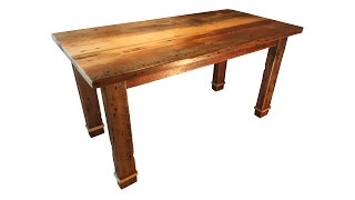 Reclaimed Wood Dining Table ("The West Belle") Build, Part 3 of 3 ----------------------------------------------------------------------------------------