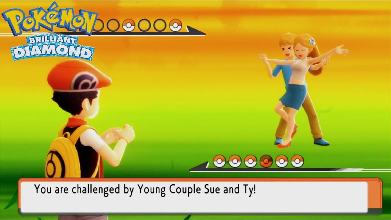 Pokémon Brilliant Diamond - Battle Many Encounter NPC at Route 209 & Annoying Couple