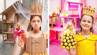 rich vs poor challenge girls play barbie dolls