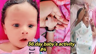36 days baby activity//new born baby// one month baby feeding//new born baby routine