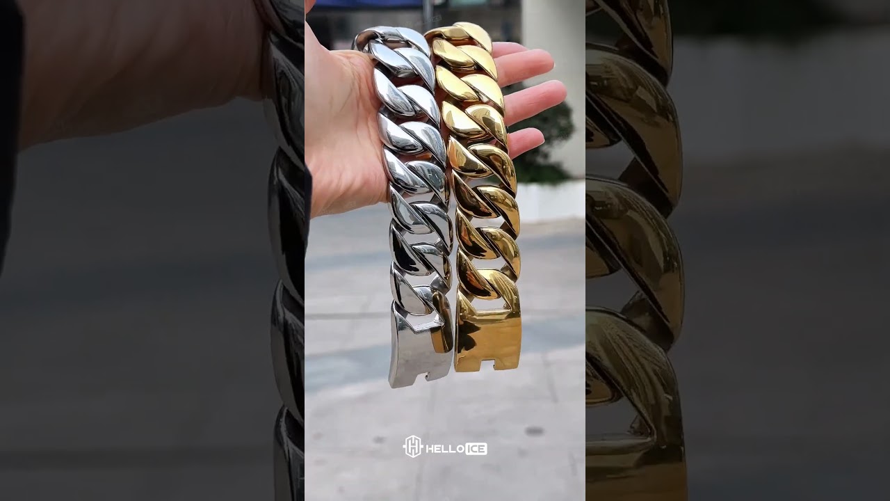 32mm 316L Stainless Steel Cuban Bracelet 