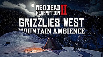 Snowy Mountain Ambience | Grizzlies West at Night | With & Without Ambient Music