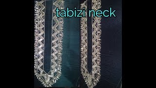 Embroidery Tabizi Neck Style,, With Zardozi Work..