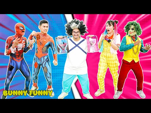 SPIDERMAN and JOKER Join Forces To Rescue The Child + More | BunnyFunny