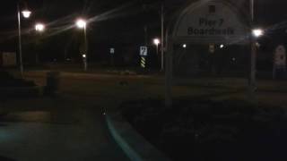 Night time fishing at pier 7 hamilton harbor