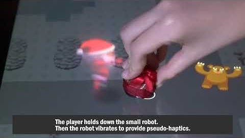 Charrot: Pseudo-haptics with Mid-air CG Character and Small Robot