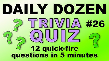 5 MINUTEN DAGELIJKSE QUIZ - 12 leuke triviavragen in vijf minuten!