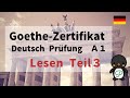 Goethe-Zertifikat Deutsch Prüfung A1～Lesen Teil3