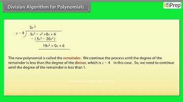 Division Algorithm for Polynomials | Polynomials | Math | Class 10 | iPrep