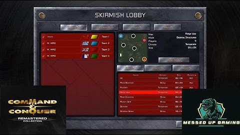 Command and Conquer Red Alert Remastered Skirmish Gameplay USSR– MAP: Ridge War 3