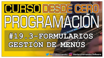 ‍💻Curso de Programación DESDE CERO con Lazarus Free Pascal - #19.3-FORMULARIOS - Gestión de Menús