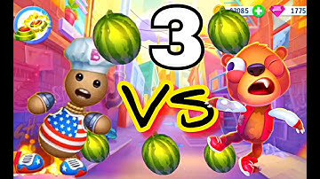 Despicable Bear VS Kick the Buddy Gameplay Walkthrough Part 3 - All Stuff Gold Weapons & Food (iOS)