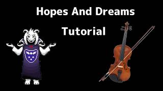 Hopes and Dreams - Strings tutorial