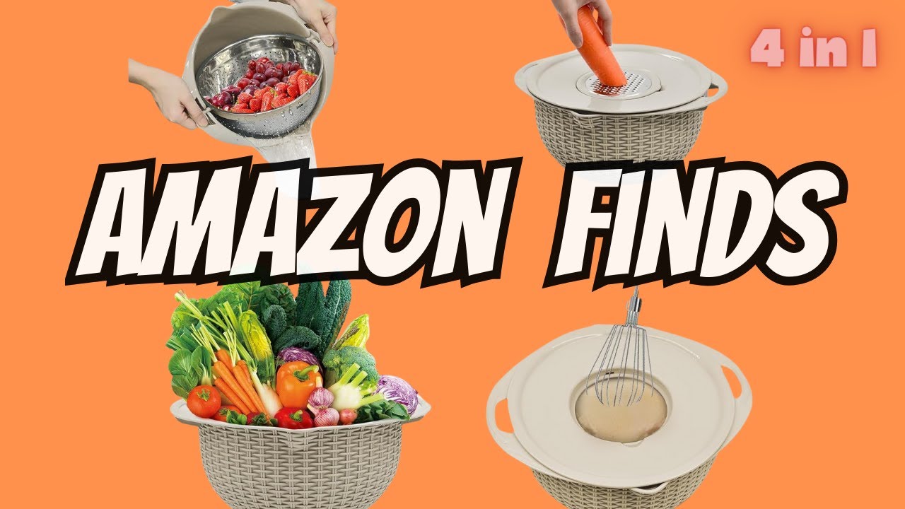 Amazon Finds| Kitchen Must Haves | 4-1 Colander with Mixing Bowl New Design Is Awesome, See Why