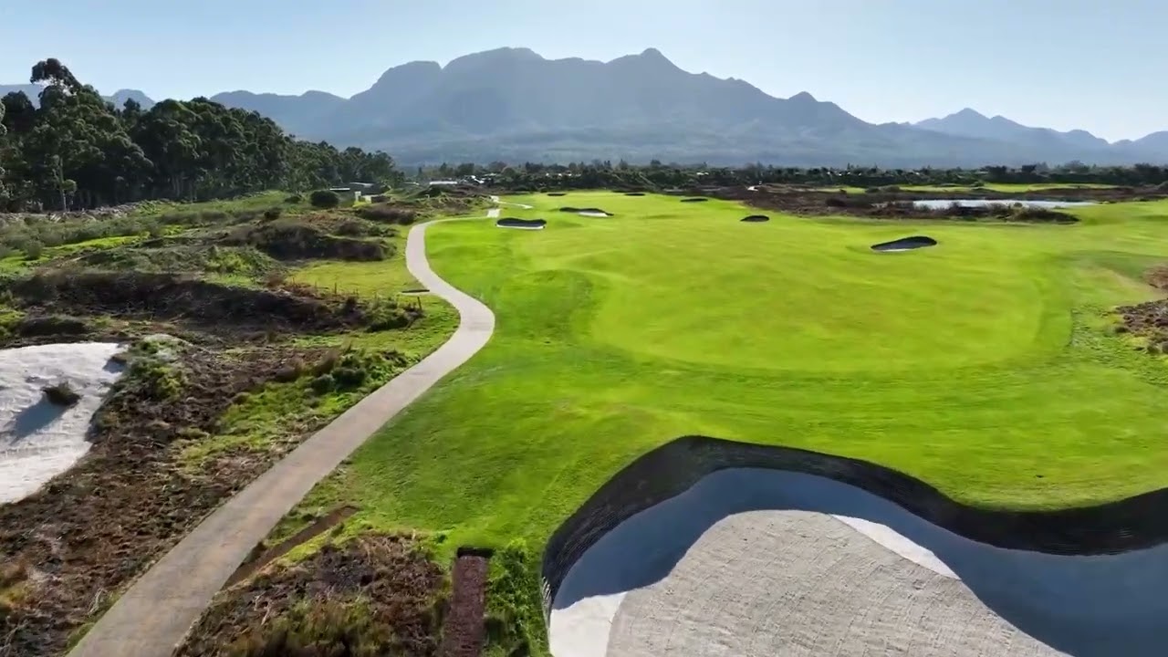 Fancourt Hotel and Country Club Estate - drone aerial video - The links Hole#04