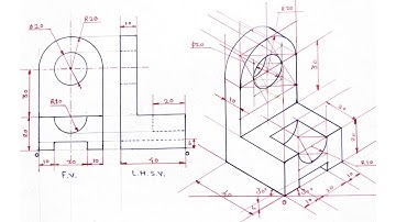 Isometric Views Object 04 | [without making isometric box] | Engineering Drawing