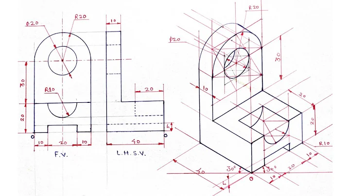 Isometric Views Object 04 | [without making isometric box] | Engineering Drawing