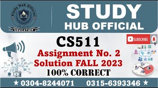 CS511 Assignment 2 Solution 2024, CS511 Assignment 2 Solution Fall 2023, CS511 Assignment 2 Solution