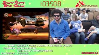Donkey Kong Country Returns :: SPEED RUN (1:37:26) *Live at #SGDQ 2013* [Wii]