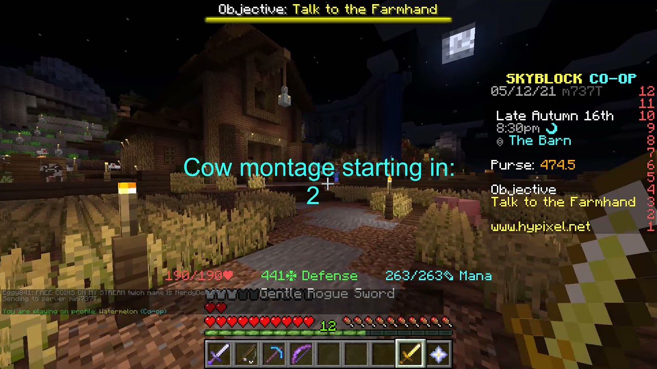 how-to-craft-the-cow-minion-in-hypixel-skyblock-youtube