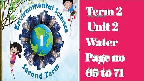 Class 1 Evs Term 2 Unit 2 water