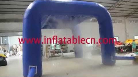 Inflatable misting tent