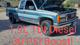 The TDI Diesel Swapped GMC 1500 Is Back! More Fuel, More Boost, This Thing Moves!