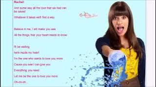 To Love You More Glee Lyrics