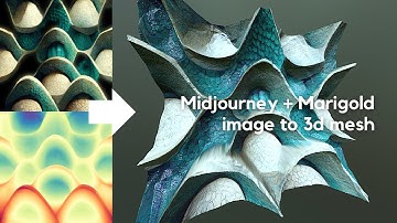 Midjourney generated Image into 3D using Depth Estimation - Marigold / Stable Diffusion