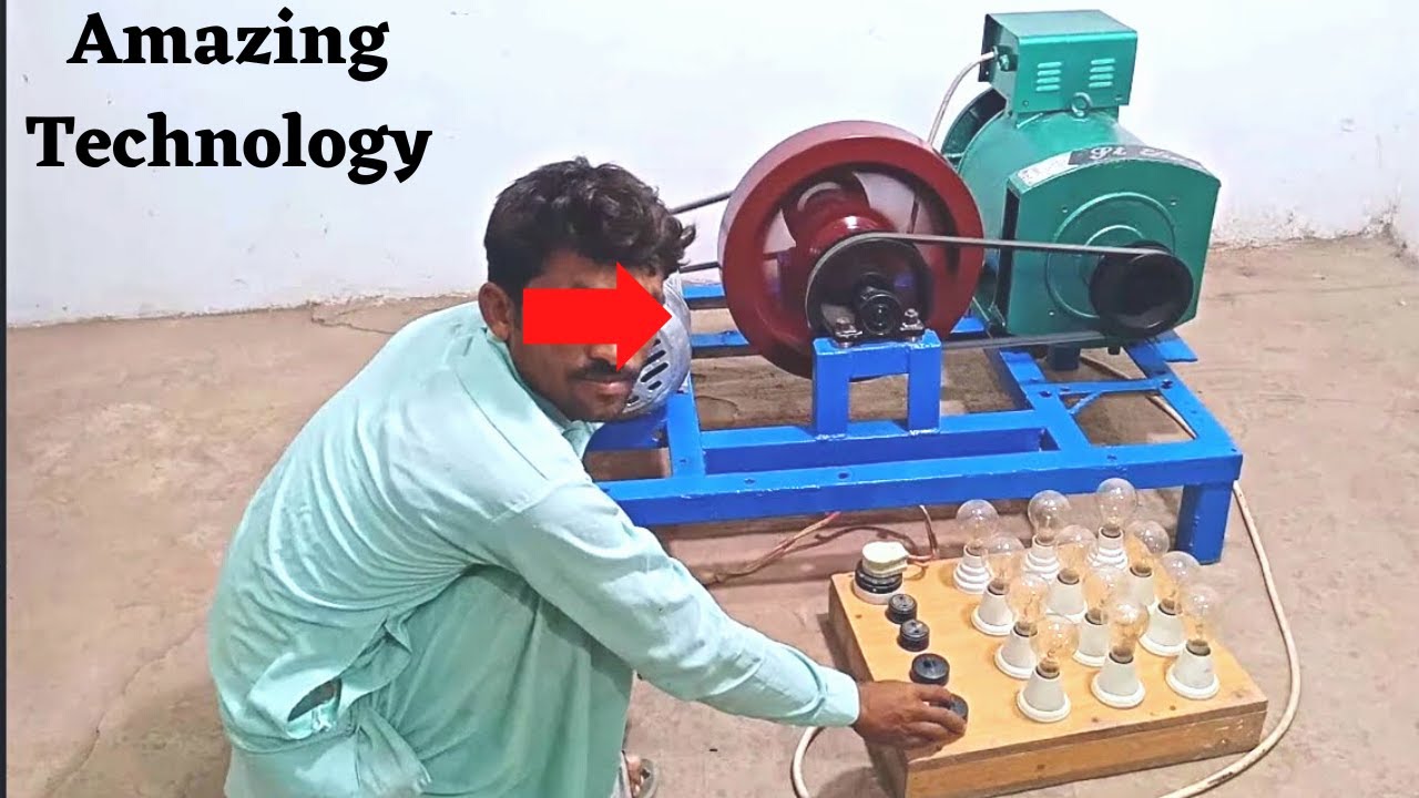 How to Make Free Electricity Generator With 8kw Alternator 230v Motor