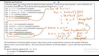 Boolean Algebra Properties