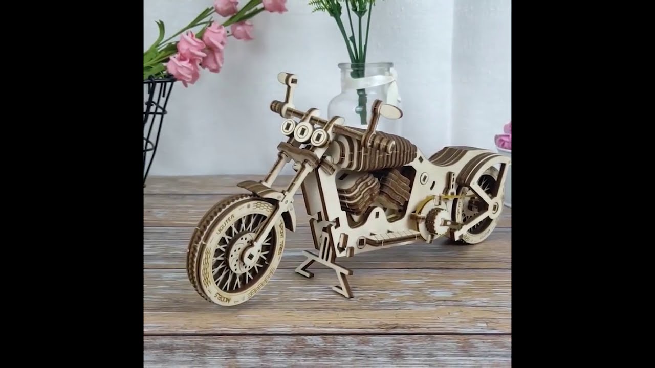 DIY Wooden Motorcycle Kit 3D Motobike Wooden Kit 