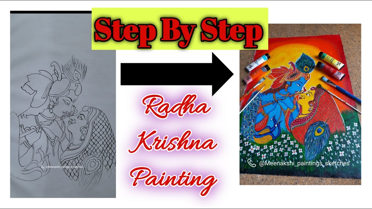 Radha Krishna Painting Step By Step krishna radhakrishna painting