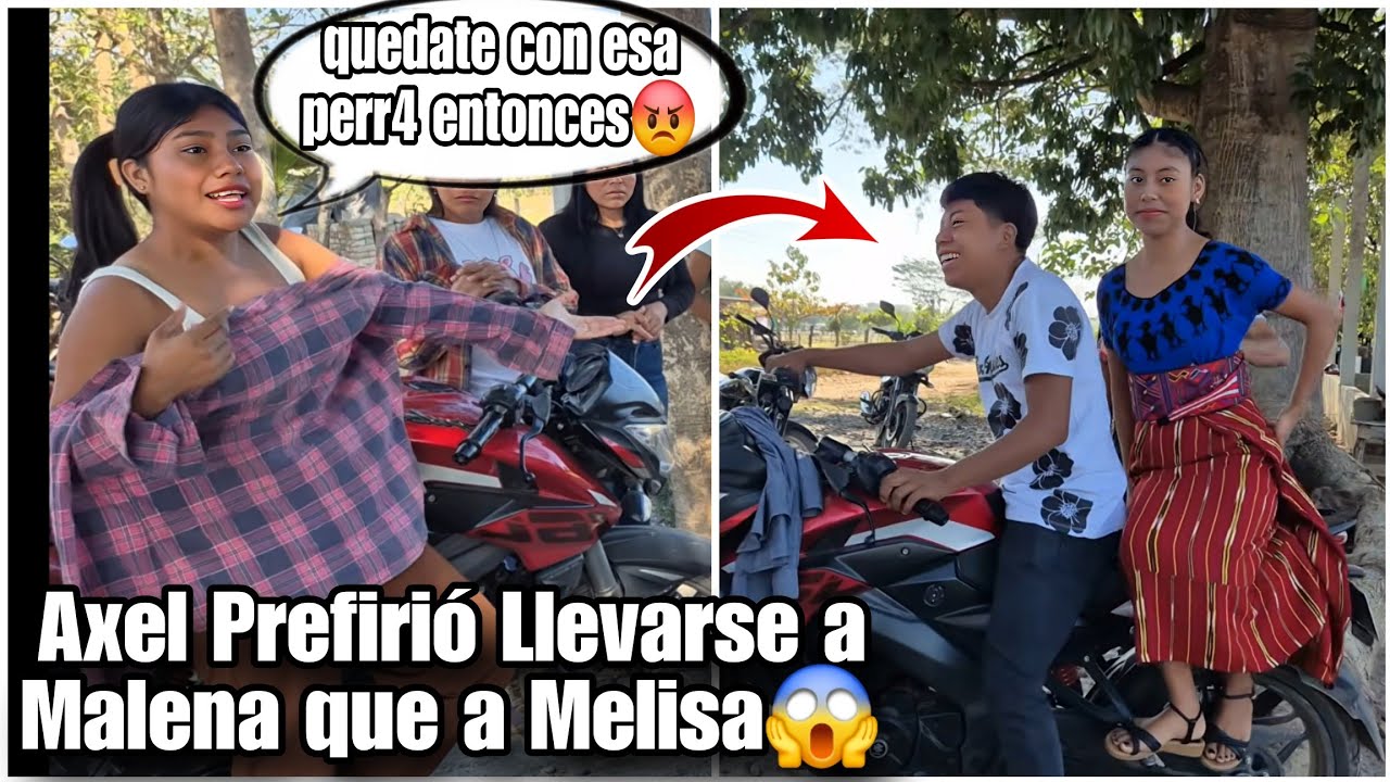 Melissa del pel0 queria bajar a Malena de la moto de Axel |gran pleito se armó aquí🤬