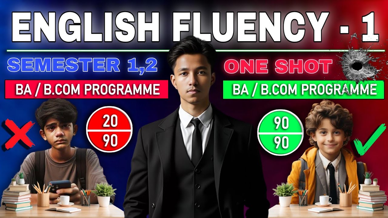 English Fluency - 1 Semester 1 One Shot 🎯 | BA / Bcom Programme | Du Sol