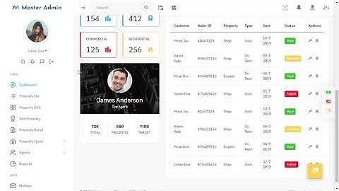 Real Estate Bootstrap 5 Admin Dashboard Templates with LTR Light Theme