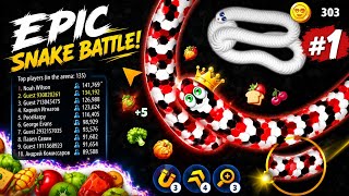 🔥 Worms Zone.io Gameplay | Epic Snake Battle 🐍 | Huge Worm Survival Challenge | Noob to Pro screenshot 3