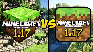 &quot;MINECRAFT POCKET EDITION 1.17 VS MINECRAFT JAVA 1.17&quot; (Minecraft PC, Mobile Games, iOS, Android)